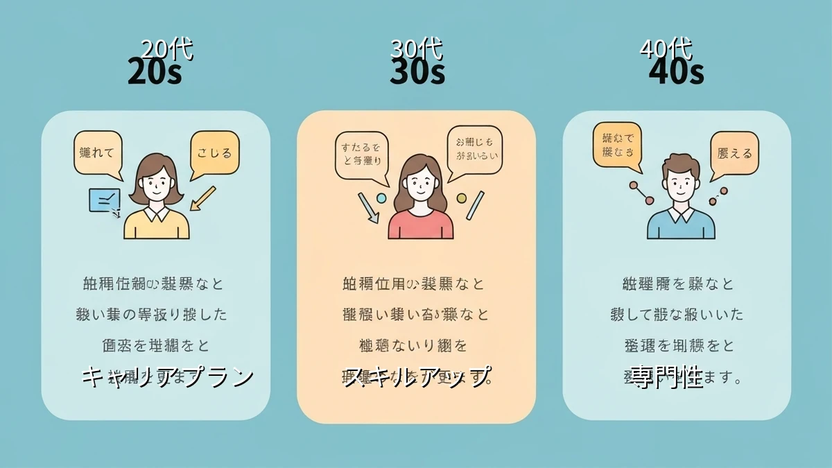 転職エージェントの選び方、年代別のポイント